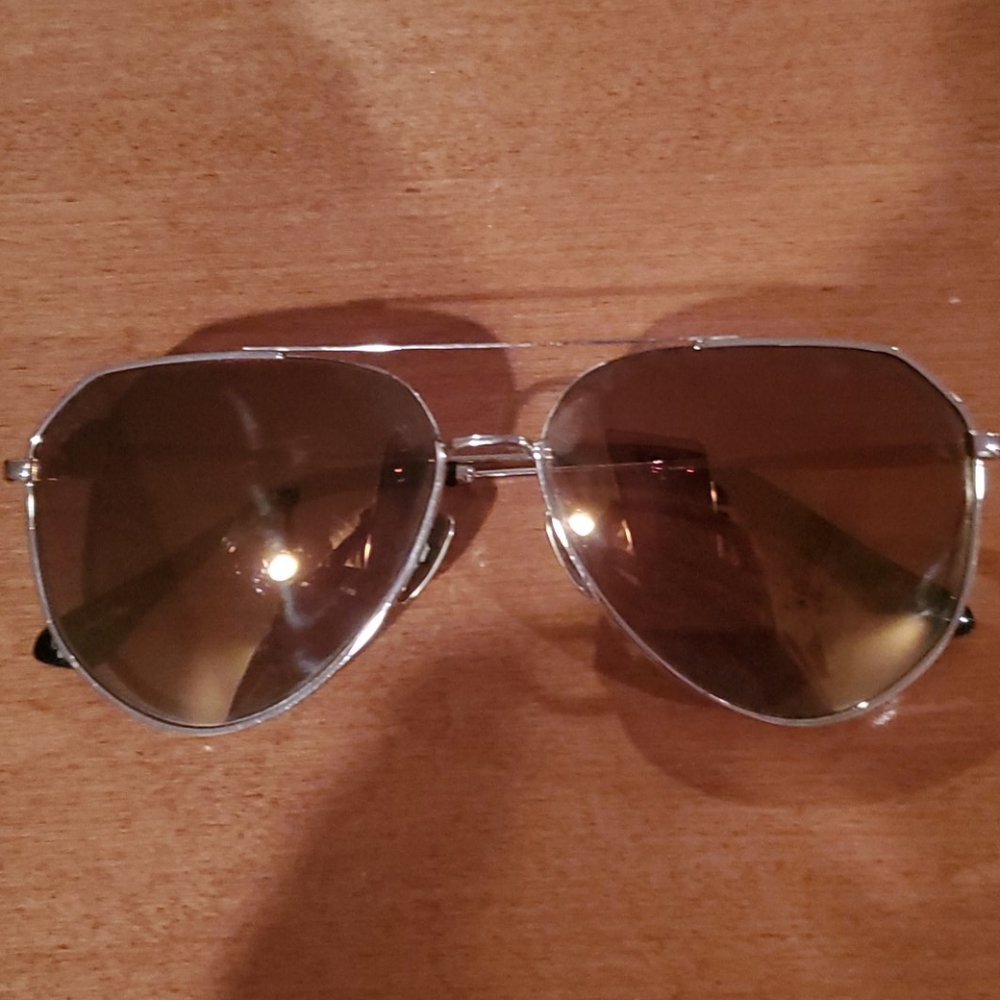 DIFF Gold Aviator sunglasses